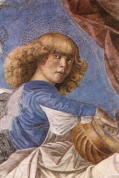 One of Melozzo famous angels from the Basilica dei Santi Apostoli, Melozzo da Forli